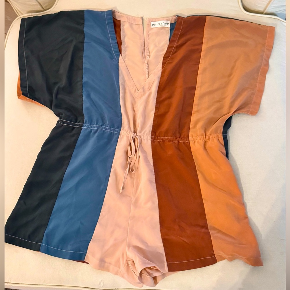 Pants Store Women’s Color Stripe Shorts Romper, one size